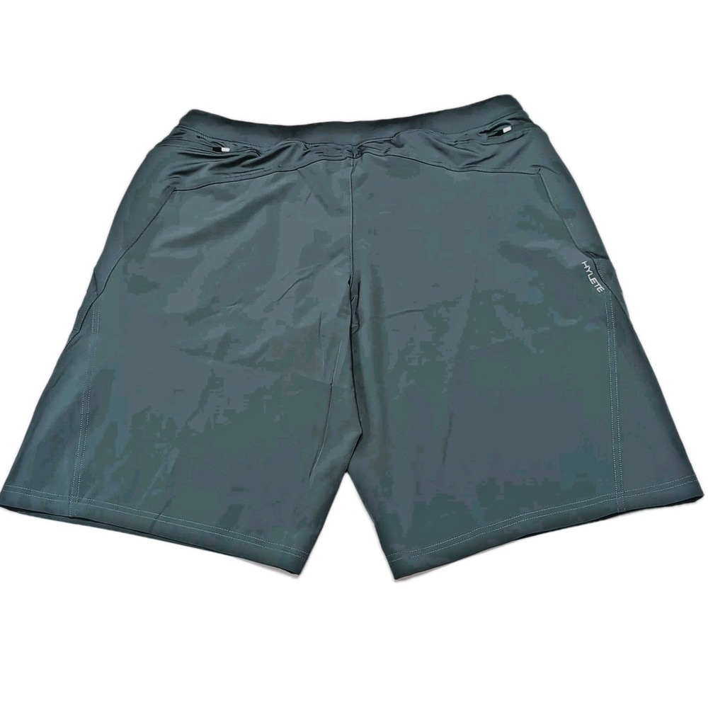 HYLETE Verge III Athletic Gym Shorts Mens XL Green Drawstring Pockets NEW NWT - Picture 2 of 7